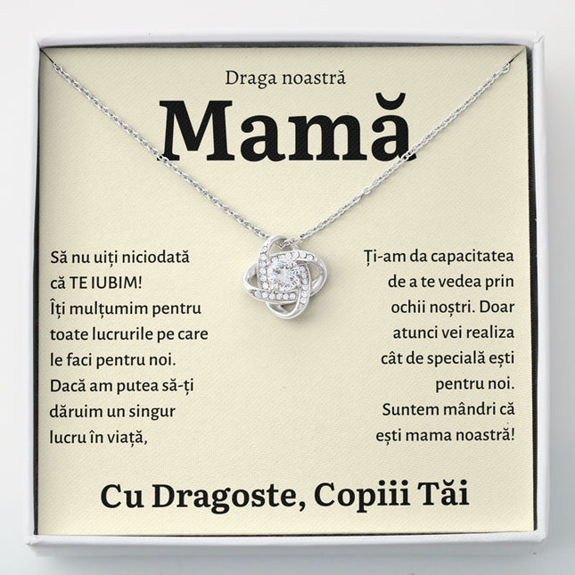 Cadou Mama – Colier Love Knot Copii - dalora.ro