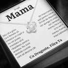 Cadou Mama – Colier Love Knot Fiica “Importanta” - dalora.ro
