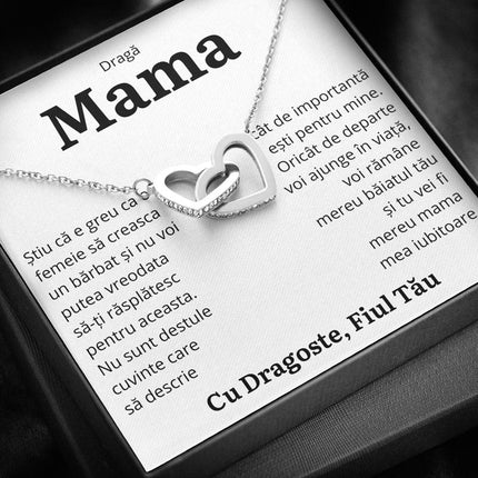 Cadou Mama – Colier Inimi Fiu “Importanta” - dalora.ro