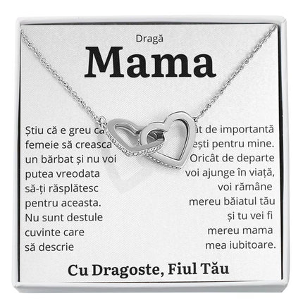 Cadou Mama – Colier Inimi Fiu “Importanta” - dalora.ro