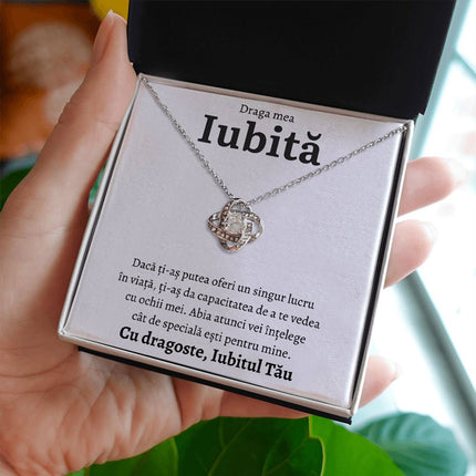 Cadou Iubita – Colier Love Knot - dalora.ro