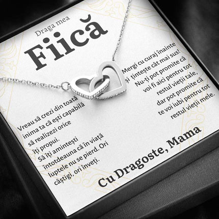 Cadou Fiica – Colier Inimi Mama Curaj