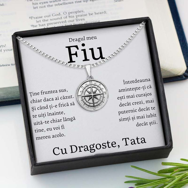 Cadou Fiu – Colier Busola Tata Fruntea