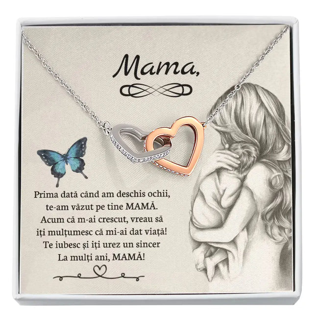 Cadou Mama – Colier Inimi La Multi Ani