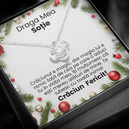Cadou Sotie – Colier Love Knot Craciun