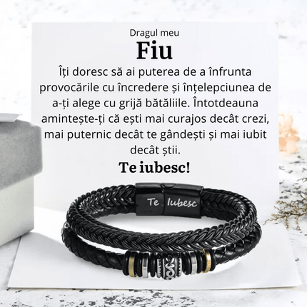 Cadou Fiu – Bratara Piele - dalora.ro