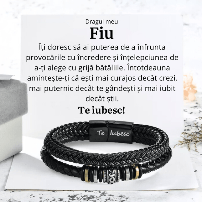 Cadou Fiu – Bratara Piele - dalora.ro